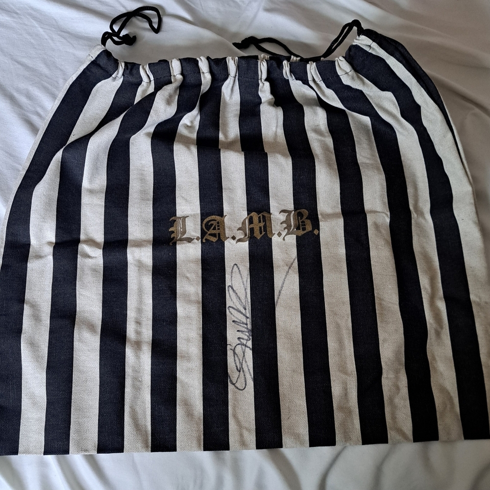 L.A.M.B. duster bag AUTOGRAPHED by Gwen Stefani 20.5x18 RARE